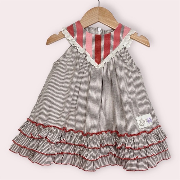 Well Dressed Wolf Rosie dress sleeveless ruffled pomegranate red size 18 months - Picture 1 of 9